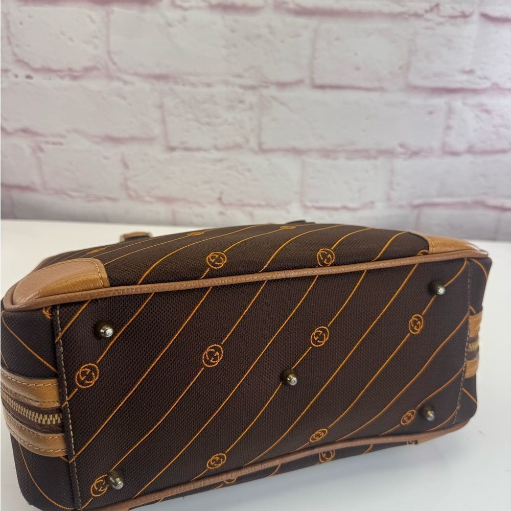 Gucci Vintage GG Interlocking Diagonal Stripe Top Handle Bag - Picture 6 of 15
